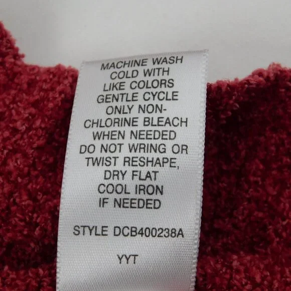 Croft & Barrow Women Red V-Neck Pullover Knitted Sweater Long Sleeve Size XL - Picture 7 of 7